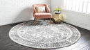 Unique Loom Rosso Collection Vintage, Traditional, Bohemian, Geometric, Distressed, Southwestern Area Rug, 3' 3" x 3' 3", Gray/Ivory by CozyNest Decor