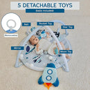 6-in-1 XL Play Mat & Play Gym, Baby Gym, Baby Activity Gym, Sensory Exploration and Motor Skill Development Toys (Space Gray) by TinyTreasures Baby Boutique