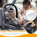 Car Seat Rain Cover Universal, Food Grade EVA, Waterproof Weather Shield for Infant Car Seat with Storage Bag, Baby Car Seat Stroller Rain Cover Features Side Ventilation, Quick-Access Roll-Up Door by TinyTreasures Baby Boutique