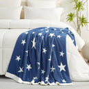 Snuggle Sac American Star Patriotic Throw Blanket Blue, July 4th Blanket Ultra Soft Cozy Throw Blanket for Couch,Sofa, Bed, Living Room, Blue,50x60 inches by TinyTreasures Baby Boutique