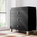 Storkcraft California 3-Drawer Chest with Removable Changing Topper (Black with Driftwood) – GREENGUARD Gold Certified, Interlocking Drawer System, Pre-Installed Tracks, Easy Assembly by TinyTreasures Baby Boutique