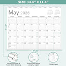 2026 Wall Calendar - 2026 Calendar from Jan. 2026 - Dec. 2026, 14.6" x 11.4", 12 Months Wall Calendar 2026, Thick Paper, Twin-Wire Binding, Simple Design by TinyTreasures Baby Boutique