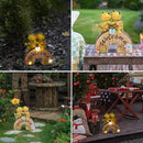 Attivolife Garden Statue Turtle Welcome Decor, Outdoor Solar Light Cute Succulent Frog Face Figurines LED, Patio Lawn Porch Yard Balcony Decor, Unique Housewarming Birthday Gift for Mom Women by GreenHaven Gardens