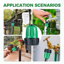 12 Pcs 1/2 Inch Drip Irrigation Tubing Faucet Garden Hose Adapter, 3/4" to 1/2" Drip Irrigation Tubing Hose Adapter, 3/4 Inch Faucet Connector Garden Hose Adapter Black and Green by GreenHaven Gardens