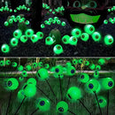 Halloween Decorations Outdoor Lights - 4 Pack 32LED Solar Halloween Scary Eyeball Pathway Lights Swaying by Wind, Waterproof Solar Halloween Stake Lights for Garden Porch Lawn Pathway (Green) by GreenHaven Gardens