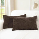 CaliTime Throw Pillow Covers Decorative 16 X 26 Inches Pack of 2 Cozy Chenille Cushion Cases for Couch Sofa Bed Living Room Home Coffee by CozyNest Decor