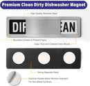 Dishwasher Clean Dirty Sign-Dishwasher Magnet Stainless Steel Clean Dirty Sign for Kitchen Organization Farmhouse Optional Adhesive Stickers by TinyTreasures Baby Boutique