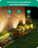 EDISHINE LED Outdoor Spotlights, 120V 4.8W Plug in Spot Light with 3 Lenses (Red Green Yellow), 180° Rotatable, 5000K, Waterproof Landscape Lighting for Flag Tree Garden, 2 Pack by GreenHaven Gardens