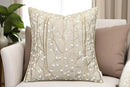 VAGMINE Embroidered Forest Throw Pillow Cover - 18x18 Inches Square - 100% Linen Natural Decorative Cushion Cover - Elegant Embroidery - Rustic Home Accent for Sofa, Bed, Couch, Farmhouse Décor by CozyNest Decor