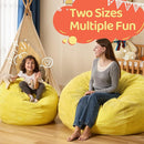 Bean Bag Chairs Teardrop Bean Bag Chair Beanbag Chair with Memory Foam Filled Machine Washable Cover for Living Room, Bedroom (Small,Yellow) by TinyTreasures Baby Boutique