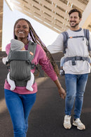 Beco Gemini Baby Carrier Newborn to Toddler - Front, Back and Hip Seat Carrier, Baby Carrier Backpack & Baby Front Carrier with Adjustable Seat, Ergonomic Baby Holder Carrier 7-35lbs (Dark Zebra) by TinyTreasures Baby Boutique