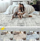8x10 Area Rugs for Living Room - Washable Rug Modern Abstract Soft Large Neutral Non-Slip Carpet Indoor Floor Stain Resistant Thin Carpets for Bedroom Dining Room Farmhouse Nursery Home Office Grey by TinyTreasures Baby Boutique