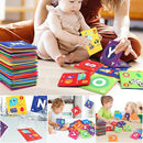 Early Childhood Enlightenment 26 Pieces Toddler Soft Alphabet ABC Letter Number Flash Cards Baby Cloth Bath Book Infant Crinkle First Toys Sensory Learning Flashcards (Letter) by TinyTreasures Baby Boutique