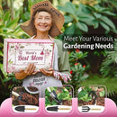 Gifts for Mom,7 Piece Womens Gardening Kit with Pink Gardening Tools,Straw Hat, Floral Gardening Apron and Gloves,Mothers Day Gardening Gifts for Mom Pink by GreenHaven Gardens