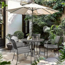 Favoyard Patio Chair Cushions 19 x 19 x 3 Inch Waterproof Outdoor Seat Cushions for Patio Furniture 3-Year Color Fastness Garden Sofa Couch Chair Pads with Handle & Adjustable Straps Set of 2, Grey by GreenHaven Gardens