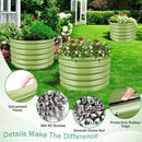 3x3x1.4ft Galvanized Raised Garden Bed, Deep Metal Garden Bed, Matcha Green Raised Garden Beds Outdoor, Raised Bed for Planting Vegetables, Flowers, Fruits by GreenHaven Gardens