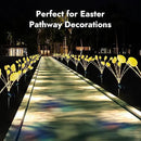 WBao Solar Easter Decorations Outdoor, 4 Packs Easter Egg Pathway Lights with Stainless Steel Stakes, 2 Modes, Waterproof, Growing Stem Easter Egg Lights for Garden Patio Yard Easter Décor, WarmWhite by GreenHaven Gardens