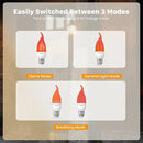 Hompavo Upgraded LED Flame Light Bulbs, 3 Modes Flickering Light Bulbs, E26 Chandelier Base Candle Fire Light Bulb for Halloween Christmas Party Porch Indoor & Outdoor Home Decoration - 6 Pack Red by GreenHaven Gardens