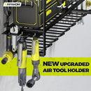 KAFAHOM Power Tool Organizer with Charging Station. 8 Drill Holder 3 Layers Tool Storage Shelf Wall Mount Built in 8 Outlet Power Strip.Tool Battery Holder with Screwdriver/Hammer by GreenHaven Gardens