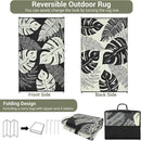 GAOMON Waterproof Plastic Straw Rug 9x12 Outdoor Rug for Patio, Reversible Modern Camping Mat with Bag & Stakes, UV Resistant & Easy to Clean Outdoor Carpet for RV, Deck, Balcony, Beige by CozyNest Decor