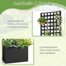 Metal Raised Garden Bed, Trellis Planters Bed with Drainage Holes for Climbing Plants, Vegetables Outdoor Privacy Screen with Planter Box 63"x24"x12", Black by GreenHaven Gardens
