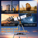 PISEZ Telescope for Adults High Powered ，90mm Aperture 800mm （35X-210X Professional Refractor Travel Astronomical Telescope for Kids & Beginners with Carry Bag, Phone Adapter by TinyTreasures Baby Boutique