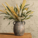 Ceramic Flower Vase 7.6 inch Farmhouse Rustic Vase Decorative Pottery Terracotta Vases for Home Decor Table Mantle Fireplace Living Room Bathroom Wedding Centerpiece (Black) by GreenHaven Gardens