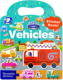 Benresive Reusable Sticker Books for Kids 2-4, Sticker Books for Toddlers 1-3 2-4, Toddler Travel Toys Activities Crafts Gifts - Vehicle by TinyTreasures Baby Boutique