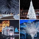 Solar String Lights Outdoor, Upgraded 2-Pack 80FT 200 LED Solar Twinkle Light for Outside, Waterproof Silver Wire 8 Modes Solar Fairy Lights for Garden Patio Tree Christmas Party Wedding (Cool White) by GreenHaven Gardens