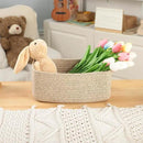 Small Storage Baskets for Organizing | Closet Organizer Bins | Shelf Toy Basket | Woven Rope Baskets | Cube Decorative Box | Shallow Basket | 11.5x7.5x4.7” | 3 Packs Mixed Brown by CozyNest Decor