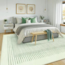 Wonnitar Washable Striped 8x10 Rugs for Living Room, Non-Slip Soft Sage Green Bedroom Rug, Low Pile Minimalist Floor Carpet for Nursery Playroom Dining Room Department (Green, 8' x 10') by CozyNest Decor