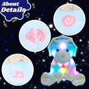 Cuteoy Light-up Singing Plush Blue Triceratops LED Musical Stuffed Animal Dinosaur Adjustable Volume Lullaby Plushies Birthday Christmas Toy Gifts for Kids Toddler Girls, 13" by TinyTreasures Baby Boutique