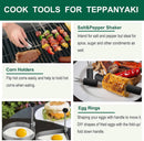 Grilljoy 46PC Griddle Accessories Set with Robust Plastic Handle, All-in-One Griddle Tools Kit for Flat Top Grills Teppanyaki Hibachi, Stainless Steel Grill Spatula Kit for Outdoor Camping Grilling by GreenHaven Gardens
