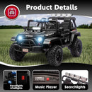Sopbost 24V 7Ah 2 Seater Ride On Truck Ride On Toy for Big Kids Ride On Car with Remote Control Off-Road Electric Car with Shock Absorber, LED Lights, Bluetooth Music Player, EVA Tires, Black by TinyTreasures Baby Boutique