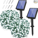 2 Pack Solar String Lights Total 480LED 158FT, IP67 Waterproof Solar Lights for Outside with 8 Modes, Upgraded Solar Panel Fairy Lights for Garden Party Wedding Decorations (Cool White) by CozyNest Decor