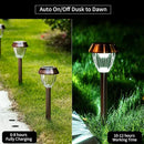 Solar Pathway Lights Outdoor Waterproof, 6 Pack Solar Outdoor Lights Bright Up to 12 Hrs, Garden Light LED Landscape Lighting Copper Stainless Steel Walkway Light, Warm White by GreenHaven Gardens