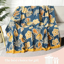 Boho Throw Blanket for Bed - 100% Pure Cotton Ultra Soft Rustic Quilt - Farmhouse Decor Bed Blankets, All Season Rustic Throw for Sofa Couch Chair(91''x 98'', Floral) by CozyNest Decor