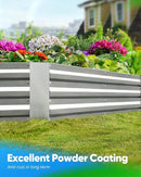 Quictent Galvanized Raised Garden Bed 8x4x1 Ft Metal Planter Box for Vegetables Outdoor, Bottomless for Backyard, 2 Tomato Cages Included (Silver) by GreenHaven Gardens