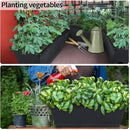 Window Box Planter, 10 Pack Plastic Vegetable Flower Planters Boxes 17 Inches Rectangular Flower Pots with Saucers for Indoor Outdoor Garden, Patio, Home Decor (Black) by GreenHaven Gardens