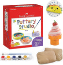 Faber-Castell Pottery Studio Refill Kit - 2 lbs. of Natural Air-Dry Pottery Clay, 6 Paint Pots and Paintbrush, Clay Making Kit for Kids by TinyTreasures Baby Boutique