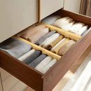 VaeFae 3 Pack Bamboo Drawer Dividers, 4" High Adjustable 16.6" - 21.8" Clothes Drawer Organizers, Expandable Separators for Bedroom/Bathroom/Kitchen/Office Storage by CozyNest Decor