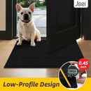 JSEI Entryway Rugs Doormat 20"x32", Non-Slip Dirt Trapper Door Mats Indoor, Washable Absorbent and Stain Resist Welcome Floor Mat for Front Door, Dog Door Mat, Muddy Wet Shoes & Paws, Black by CozyNest Decor