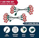 Joiedomi Set of 14 Christmas Lollipop Pathway Lights Outdoor with Stakes and Clips, 14.3 FT Plug in Peppermint Walkway String Lights for Christmas Decoration, Yard, Pluggable, Hangable, Waterproof by GreenHaven Gardens