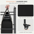 Laundry Sorter 3 Section,Laundry Hamper Cart with Hanging Rack & Removable Bags,Heavy Duty Laundry Basket with Wheels & 2 Tier Shelf,Space-Saving Laundry Basket Organizer for Laundry Room by CozyNest Decor