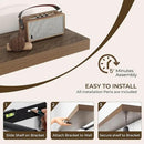 RICHFOCUS 72Inch Floating Shelves for Wall 1 Pack Shelves for Bedroom|Kitchen|Bathroom Wall Mounted Rustic Wood Floating Shelf with Invisible Brackets for Books|Storage|Decor, Walnut by CozyNest Decor