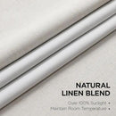 Joydeco 100% Blackout Pleated Curtains, Linen Window Curtains 2 Panel Sets 108 inches Long, Thermal Insulated Darkening Drapes for Bedroom(Ivory,40'' Wx108'' L) by CozyNest Decor