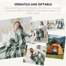 LURKA Checkered Sherpa Fleece Twin-Size Bed Blanket - Extra Thick and Warm Winter Soft Fuzzy Plush Blanket for Couches, Beds & Pets, Sage, 60x80 Inches by CozyNest Decor