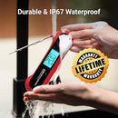 Professional 3X Faster 0.5sec Instant Read Meat Thermometer Digital, High Accuracy ±0.5°F, IP67 Waterproof, Auto Wake/Sleep & Rotate Display, NSF & NIST Certified, Backlight Fry Oil Candy Thermometer by TinyTreasures Baby Boutique