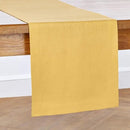 Solino Home Linen Table Runner 90 Inches Long - 100% Pure Linen Mustard Yellow Table Runner 14 x 90 Inch - Fete by CozyNest Decor