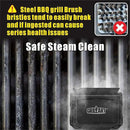GRILLART Grill Brush Bristle Free. SteamWizards BBQ Replaceable Cleaning Head, Seamless-Fit Scraper Tools for Cast Iron/Stainless-Steel Grates Griddle, Safe Barbecue Grill Cleaner Brush-Dark Black by GreenHaven Gardens